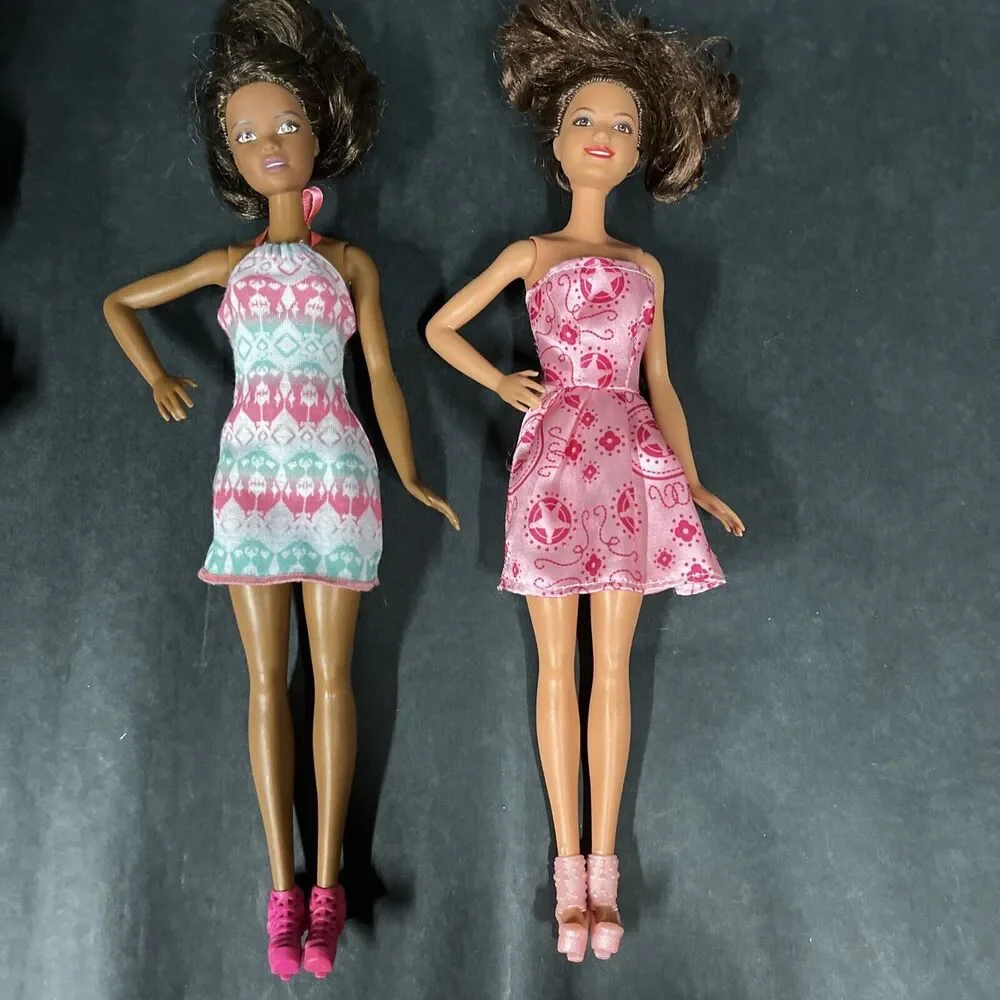 Lot Of 8 Mattel Fashion Barbie Dolls in‎ Various Styles Outfits & Shoes 2015